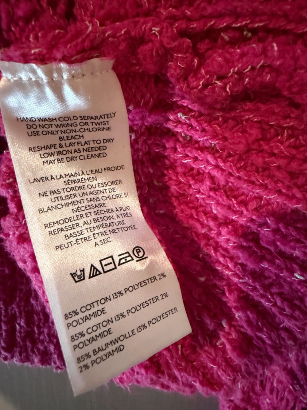 Anthropologie Pilcro Open-Knit Stitch Pink Oversized Sweater Small - Picture 5 of 5